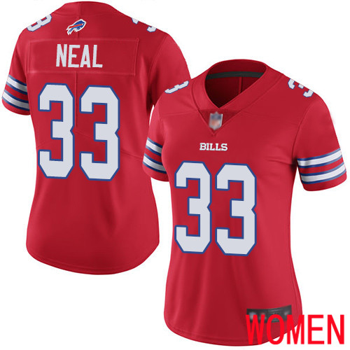 Women Buffalo Bills #33 Siran Neal Limited Red Rush Vapor Untouchable NFL Jersey
